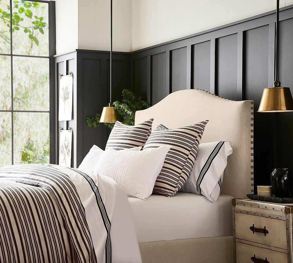 Curved Upholstered Storage Bed