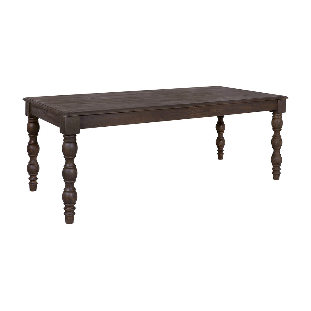 French country style coffee brown rectangular dining table