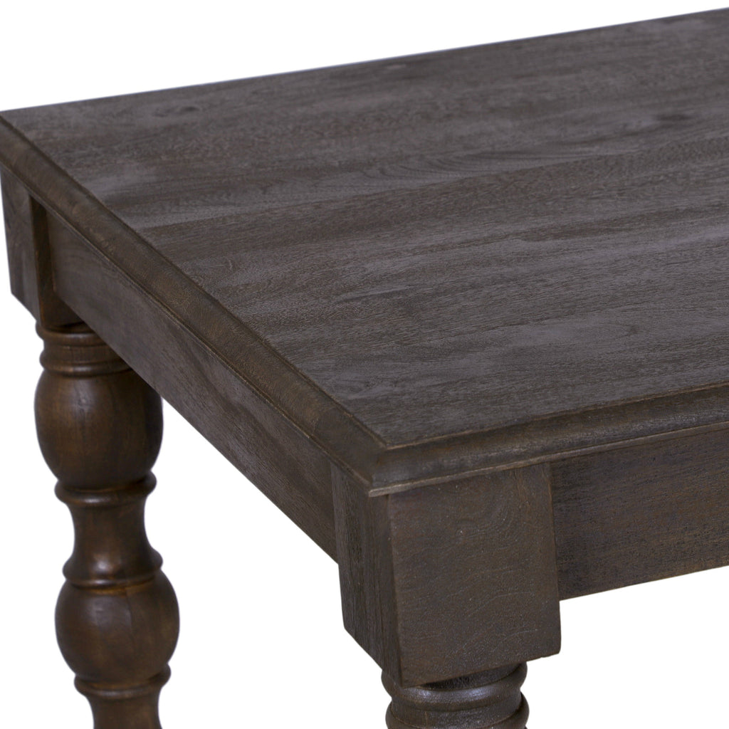 French country style coffee brown rectangular dining table