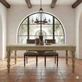 French country style rectangular white dining table