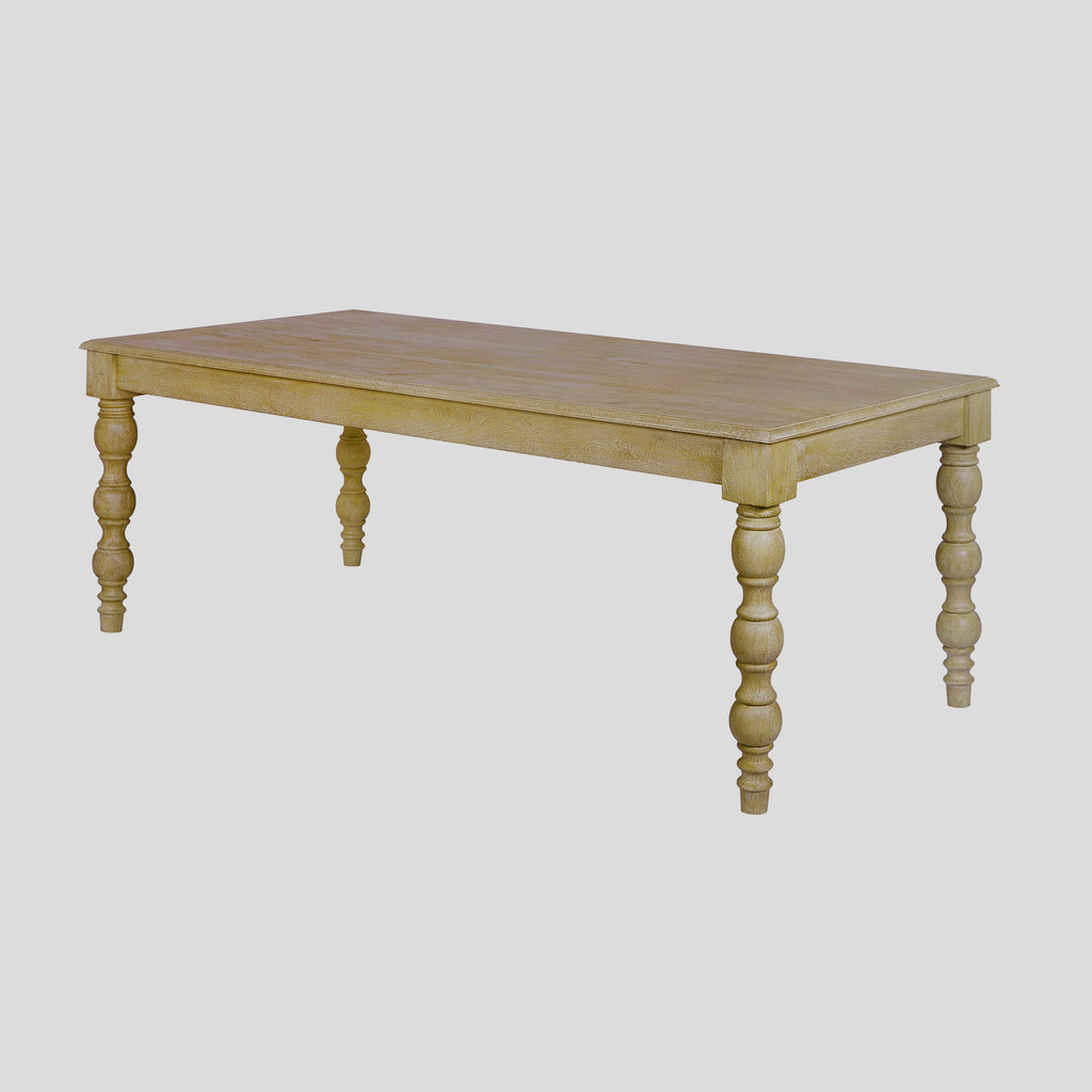 French country style rectangular white dining table