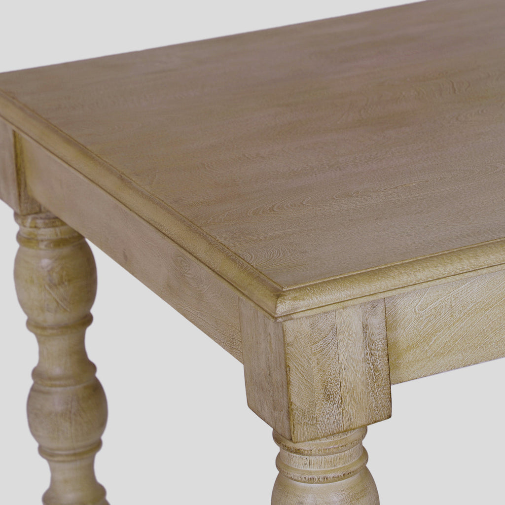 French country style rectangular white dining table