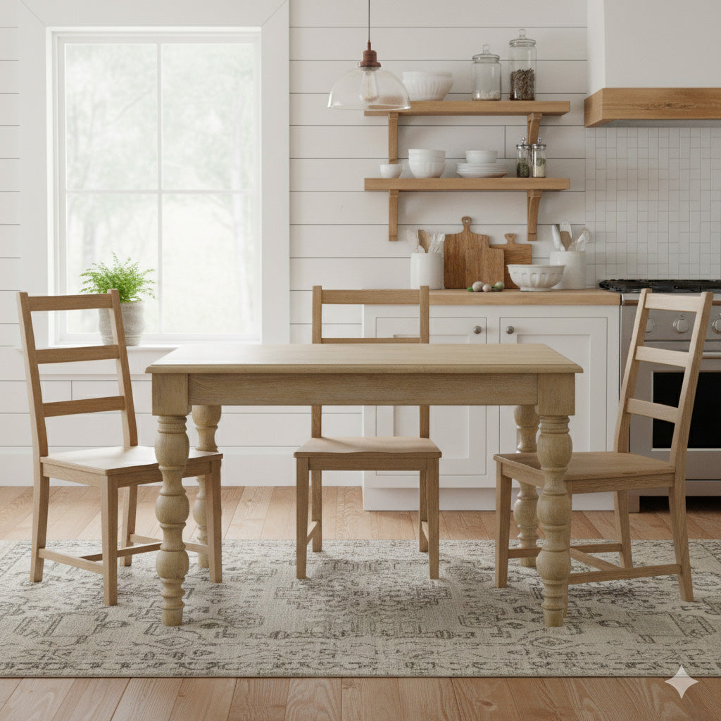 French country style square dining table