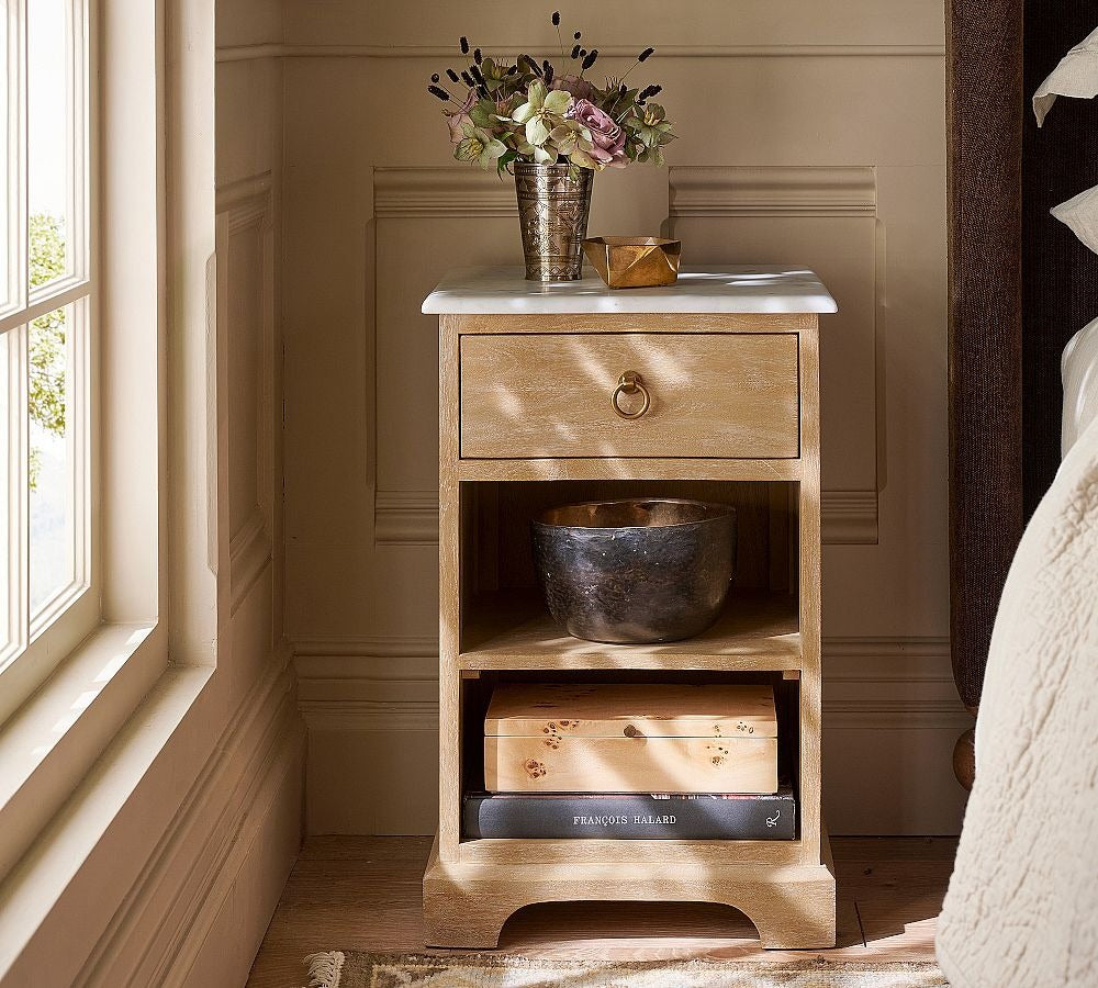 Mini marble nightstand