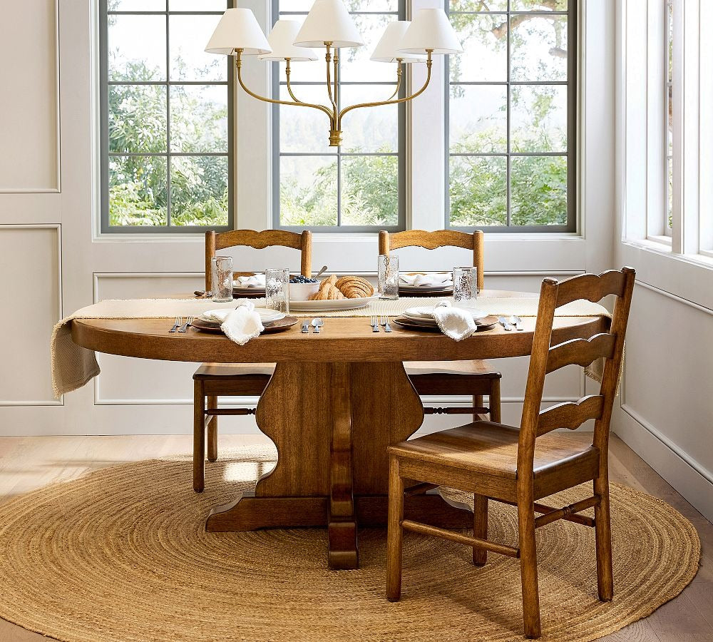 Round Extendable Dining Table