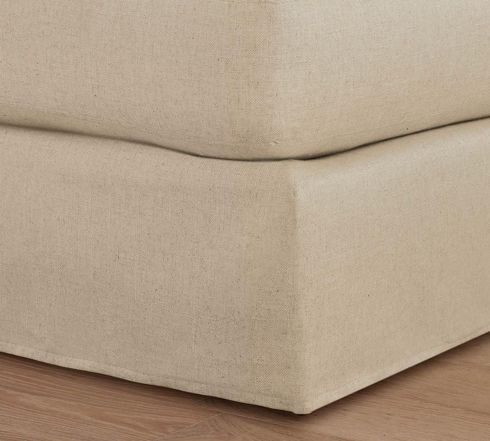 Sofa with slender armrests