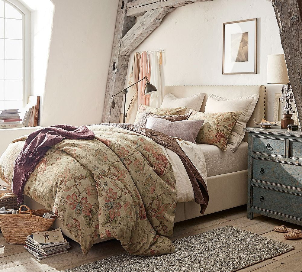 Square Upholstered Storage Bed