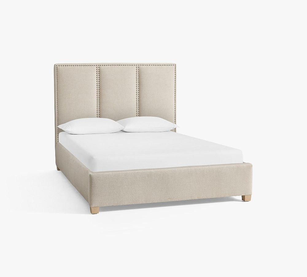 Tufted platform bed