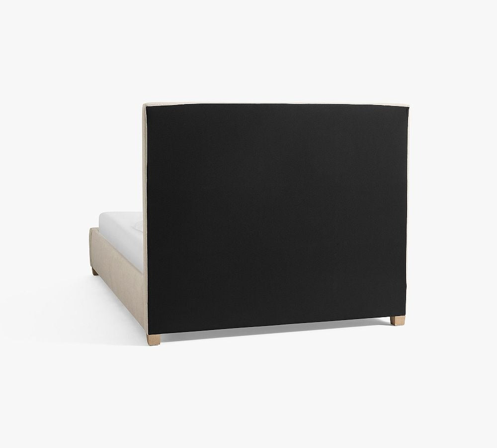 Tufted platform bed